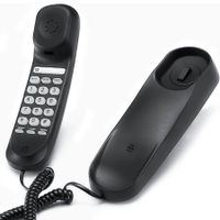 Landline Phone - Durable Corded Phone for The Office,Mini Phone uses HD Sound Chips,Making The Sound Clearer,It is Suitable for Office and Home use,and More (Black)
