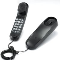 Corded Phone for Home,Durable landline Phone with Large Buttons for Seniors,Versatile Mini Phone for The Home,Office,and More (Black)