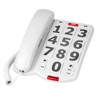 Large Key Wired Telephone,Adjustable Ringing Tone,and earpiece Volume,The earpiece can be Adjusted to Ultra-high Volume,which is Helpful for Those with Hearing Impairment