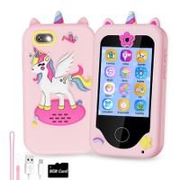 Kids Smart Phone for Girls, Unicorn Gifts for Girls, Play Toys, Phone with Dual Cameras, Music Games, Touch Screen, Learning Toy