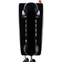 Retro Wall Phones for Landline with Mechanical Ringer Corded Telephone Wall Mounted with Indicator Waterproof Old Style Landline Phones for Home Kitchen,Black