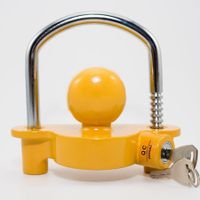 Universal Coupler Lock Trailer Locks Ball Hitch Trailer Hitch Lock, Yellow