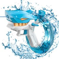 (Blue)Electric Water Gun For Kids Cartoon Shark Watergun Automatic Squirt Fast-Fill Water Blaster Toys,Summer Outdoor Play Water Toys