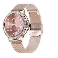 Smart Watch For Lady Women Bluetooth Call 100+Sports Mode Fitness Women DIY Dials With Body/Sleep Monitor For IOS Android Color Rosegold