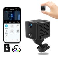 WiFi Mini Camera,Hidden Camera,Free Cloud Storage & 32G SD Card,2024 4K HD Smallest Cam,150 Days Standby Time,Security Surveillance Wireless Camera with AI Motion Detection,Auto Night Vision