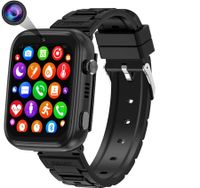 4G Smart Watch for Kids,GPS Tracker Watch,2- Way Calling,Camera,SOS,WiFi,Touch Screen Kids Phone Watch for Boys Girls Gifts,Black