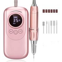 Electric Nail Drill, Portable Machine for  Gel Nails, 35000 RPM Rechargeable Nail Drill for Manicure Pedicure