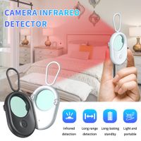 Portable Hidden Camera Detector Anti Spy Detector Bug Spy Camera Finder Anti-Peeping Infrared Scanning For Business,Office,Airbnb,Hotels,Bathroom Color White