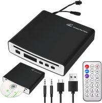 External Universal Car CD Player Vehicle CD Player, Portable CD Player for Car/TV/Laptop with USB or Type C Port AUX Port Plug and Play and FM Transmitter Play CDs