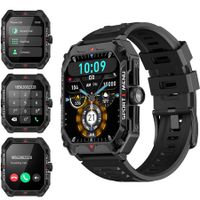 Smart Watch for Men(Answer/Make Call) 2.02" Smartwatch with 128 Sports Modes Fitness Tracker Step Calorie Counter IP68 Waterproof for Andriod iPhone