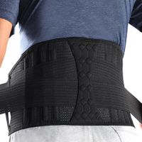 Lumbar Support Belt, Back Support for Lifting, Lower Back Support with Adjustable Straps for Men Women,L Size (Suitable for Waist 93-100 CM)