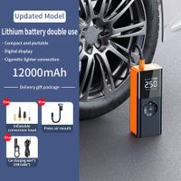 Tire Inflator Portable Air Compressor for Car -150 PSI Electric Tire Inflation-Cordless Tire Pum Emergency Light  (Car Charging Wire & USB Cable)