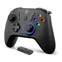 Wireless Gaming Controller for Windows PC/Steam Deck/PS3/Android TV BOX, Dual Vibrate Plug and Play Gamepad Joystick with 4 Customized Keys, Battery Up to 14 Hours, Work for Nin-tendo Switch