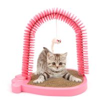 Pink Cat Hair rubbing Device cat Scratching Artifact Pet rubbing Hair Device Three-Dimensional cat Scratching Toy Massage paw Grinder