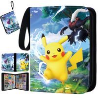 9-Pockets Trading Card Holder Fits 900 Cards with 50 Removable Sleeves PU Card Binder, TCG Card Binders Card Storage Album Cards Collection