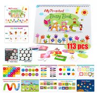 My Preschool 01 Busy Book Preschool Toddler Pages Autism Sensory Interactive Learning Montessori Educational Toys Kids GIft