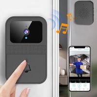 Smart Video Doorbell, Wireless Doorbell Camera, WiFi Video Doorbell Camera with Chime, Two-Way Audio, IR Night Vision, Remote Video Calling, Cloud Storage