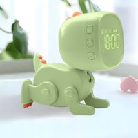 Alarm Clock for Kids,LED Cute Bedside Clock with Digital Display, Children's Sleep Trainer, Wake Up Light and Night Light(Green)