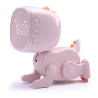 Alarm Clock for Kids,LED Cute Bedside Clock with Digital Display, Children's Sleep Trainer, Wake Up Light and Night Light(Pink)