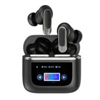 Smart Touch Screen Bluetooth Headset, Wireless Earphones Noise Cancelling Earbud,Touch Control Wireless Bluetooth 5.3 Headphones Waterproof(Black)