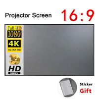 Portable 4K Projector Screen Simple Curtain Anti-Light 120 Inches Projection Screens For Home Outdoor Office Projector