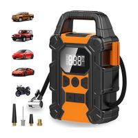 Tire Inflator,Portable Air Compressor,150 PSI Cordless Air Pump for Car Tires,Faster Inflation,Car Tire Pump(Orange)