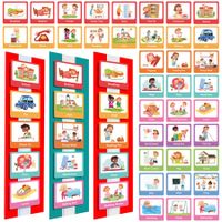 60 Pieces Visual Schedule Cards Daily Routine Cards Home Chore Chart Autism Learning Materials Wall Kids Planner for Home School Education