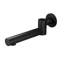 Cefito Bath Spout Wall Mounted Square Water Outlet Bathtub Bathroom Swivel Black