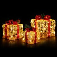 Jingle Jollys Christmas Lights 48 LED Fairy Light Gift Box 3pcs Decorations