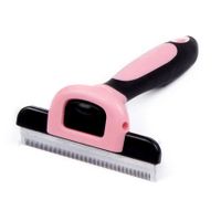 Pink Professional Pet Grooming Shedding Tool Quality Hair Removal Animal Brush Pet Care Essentials Portable