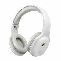 Rechargeable and Portable Personal FM Radio Headphones with Best Reception,Wireless Headset FM Radio Ear Muffs for Jogging,Mowing,Cycling,Meeting FM Receiver,White