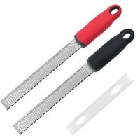 2 PCS Black And Red Classic Series Citrus Zester Stainless Steel Grater