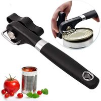 Safe Cut Can Opener Handheld Manual Can Opener Ergonomic Smooth Edge Food Grade Stainless Steel Cutting Can Opener for Kitchen