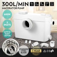 Macerator Sewage Pump Automatic Sump Macerating Flush Toilet Sink Shower Bathroom Waste Water Disposal System