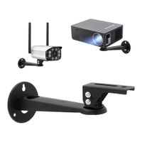 Mini Projector Wall Mount, Projector Hanger, CCTV Security Camera Housing Mounting Bracket for CCTV, Camera, Projector, Webcam, with Load 11 lbs Length 7.8 inch,  Rotation 360 Degree (Black)