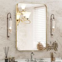 Wall Bathroom Mirror Rectangle Standing Large Vanity Gold Bedroom Hallway Mount Decorative Makeup Shower Shaving