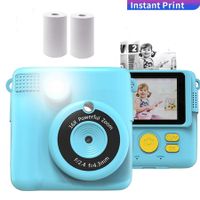 Kids Camera Instant Print Camera for Kids Printing Camera Toy Birthday Gifts Present for Girls Boys Digital Camera Print Photos Color Blue