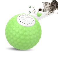 Smart Interactive Cat Toy, Automatic Moving Rolling Ball for Indoor Cats, Peppy Cat Toy with Lights/Sound Simulation Bird,1 Pack