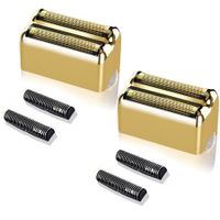 2 pack Professional Replacement Foil and Cutters for BaBylissPRO Barberology Double Foil Shaver,Compatible with BaBylissPRO Barberology FXFS2 Shaver,Gold