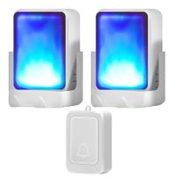 Wireless Doorbell with 7 Colour LED Adjustable Volume Long Range 600ft Suitable for Home Office Elderly Use