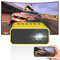 Mini Projector, Video Projector Support Full HD 1080P, Portable Outdoor Home Theater Projector, Built-in HDMI and Speakers Compatible with Smartphone/Tablet/Computer