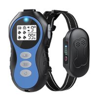 Remote Control Dog Training Collar for Large, Medium and Small Dogs, Waterproof Rechargeable Electronic Collar, Beep Vibration and Shock Training Modes, (Blue)