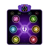 Dance Mat Toys for Kids, Dancing Toys Ages 4 to 12 Year Old Girl Gifts, Light Up 6 Buttons with 6 Game Modes Step Floor Mat, Bluetooth and Built-in Musical Dance Ma