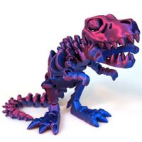 3D Printed Dragon with Articulated Bones 23cm  Fidget Toys Decor for Stress Relief Red blue green gradient