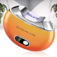 Automatic Electric Nail Clipper with 3-Speeds Levels and Nail Clip Storage,LCD Digital Display,USB Rechargeable Safety Electric Nail Trimmer (Orange)