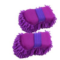 2 Pack Car Wash Sponge,Texture Two Sided Lint and Scratch-Free Ultra Absorbent Cleaning Glove Sponges Washing Tools for Motor Kicthen (Purple)