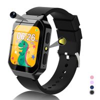 Smart Watch for Kids Ages 8-12, Smart Watch with 26 Games, Educational Toys, HD Camera, Video, Music Alarm, Audio Books, Learning Card, Flashlight (Black)