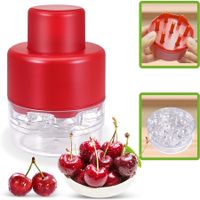 Effortless Cherry Pitter Tool,Convenient Securely and Efficient,Cherry Pitter Portable with 7 Individual Holes/Multi-function Cherries Seed Remover Tool