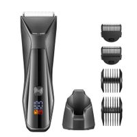 Body Hair Trimmer Men - Electric Groin Hair Trimmer with Upgraded Wide Blade, Trimmer for Men, Type-C Recharge Dock, IPX7 Waterproof, 120 Mins Cordless Use