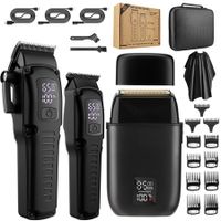 Cordless Beard Trimmer Electric Shavers for Men Set, Rechargeable,Barber Clippers for Haircut Grooming,Razor with Case,Gifts for Men